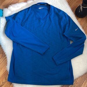 NIKE Golf Tour Performance Dri Fit V-Neck Top Mens Size L